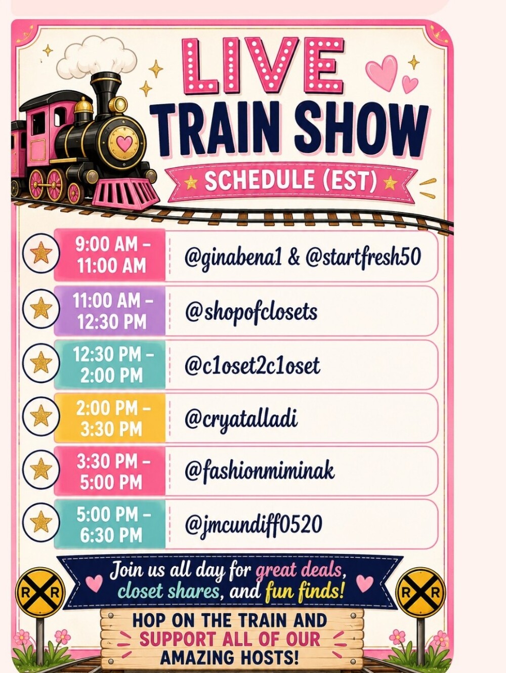 Totes Treasure Train Show, July 10th. 2:00-3:30pm EST/11am-12:30pm PST - Picture 2 of 2